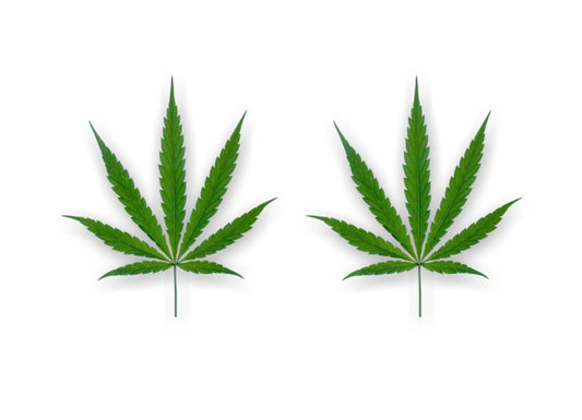 (2) Cannabis Leaf 4.5" Decals -Street Legal Decals