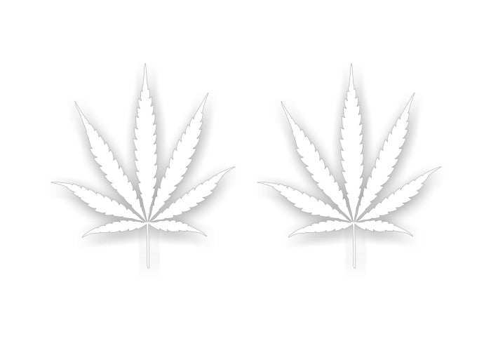 (2) Cannabis Leaf 4.5" Decals -Street Legal Decals