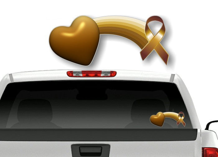 Cancer Rainbow of Love and Hope Ribbon Decal -Street Legal Decals