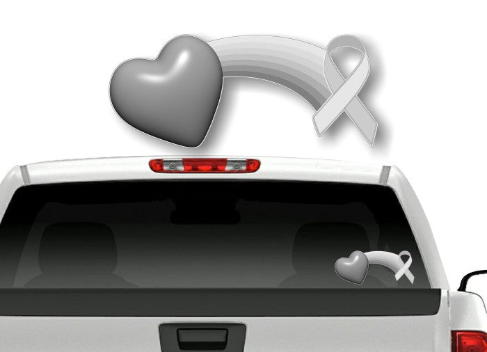 Cancer Rainbow of Love and Hope Ribbon Decal -Street Legal Decals