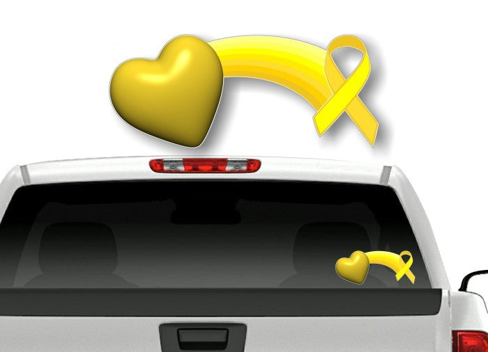 Cancer Rainbow of Love and Hope Ribbon Decal -Street Legal Decals