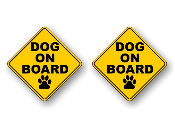 (2) Dog on Board 5.25" Decal -Street Legal Decals