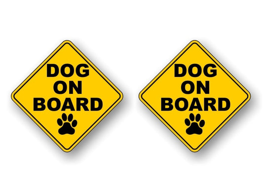 (2) Dog on Board 5.25" Decal -Street Legal Decals