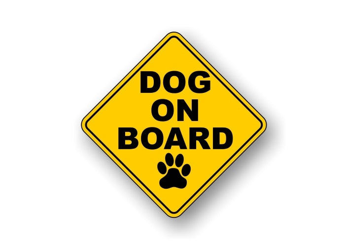 Dog on board store decal