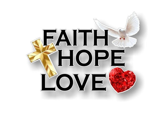 Faith Hope Love DOVE 7" Decal -Street Legal Decals