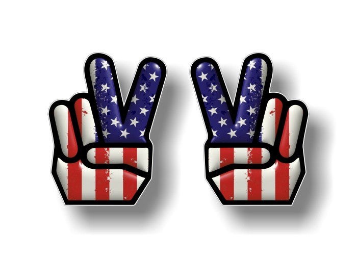 (2) Peace USA 5" Decals -Street Legal Decals