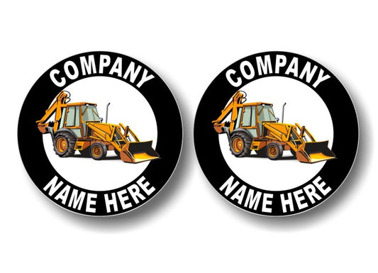 Personalized Backhoe Loader Company Decals -Street Legal Decals