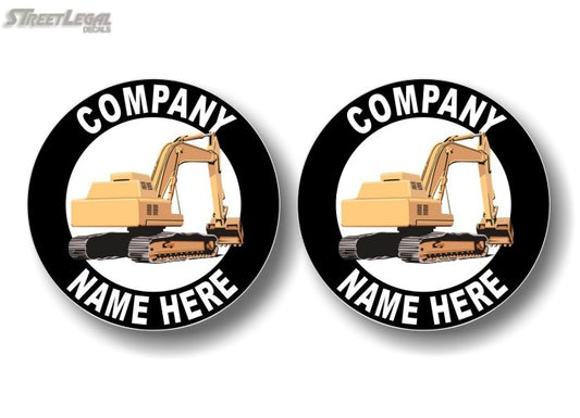 Personalized Excavator Drought Company Decal -Street Legal Decals