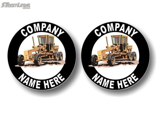 Personalized Road Grader Company Decals -Street Legal Decals
