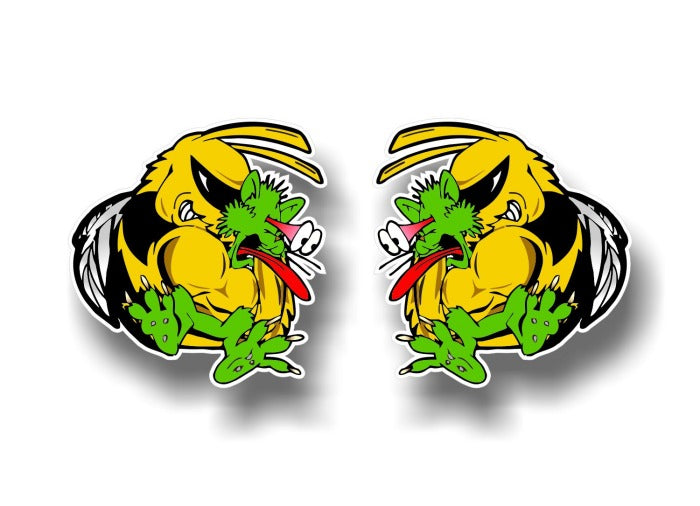 (2) BEE vs CAT 4" Decals -Street Legal Decals