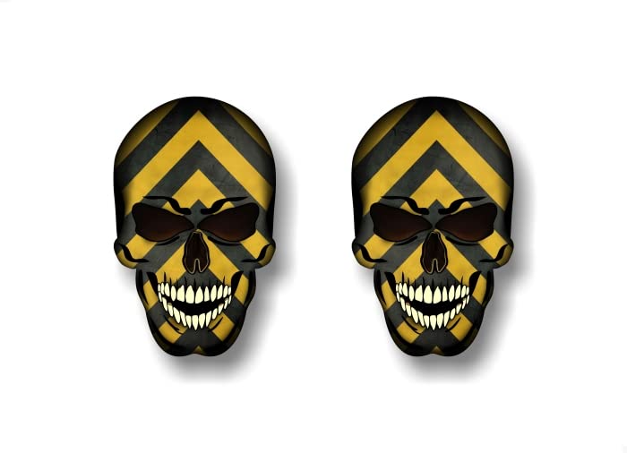 2 Forbidden Skull Series American Decals USA America Flag Vinyl Stickers Racing Race Army Helmet Human Skulls Sticker -Street Legal Decals