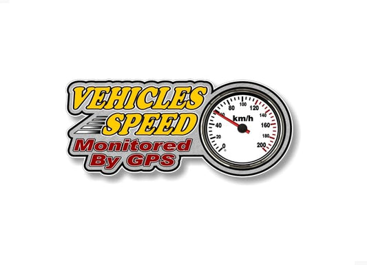 Vehicles Speed Monitored by GPS in MPH or KPH Design 9'' Vinyl Sticker Decal Vehicle Equipped Real Time G P S Tracking Device Decals Fleet Monitoring Protection Vinyl Stickers -Street Legal Decals