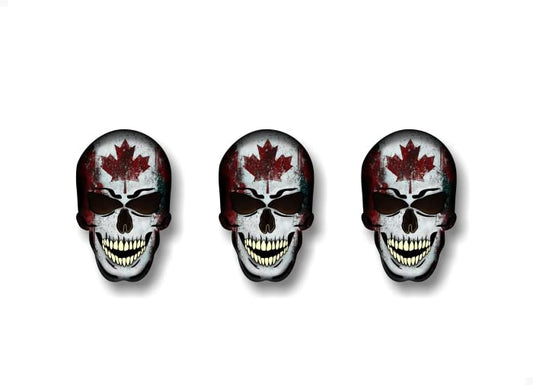 2 Forbidden Skull Series American Decals USA America Flag Vinyl Stickers Racing Race Army Helmet Human Skulls Sticker -Street Legal Decals