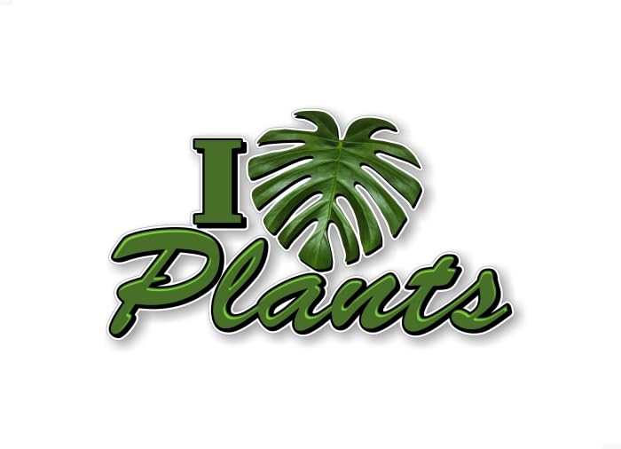 I Love Plants 9'' Decal Green Thumb Garden Plant Gift Gardener Planter or Green House Vinyl Sticker -Street Legal Decals