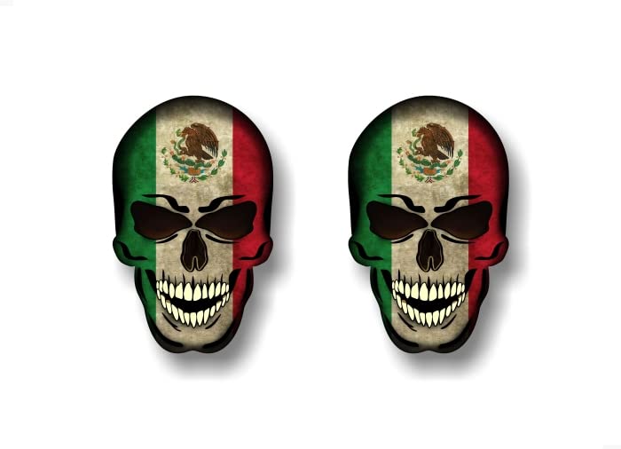 2 Forbidden Skull Series American Decals USA America Flag Vinyl Stickers Racing Race Army Helmet Human Skulls Sticker -Street Legal Decals