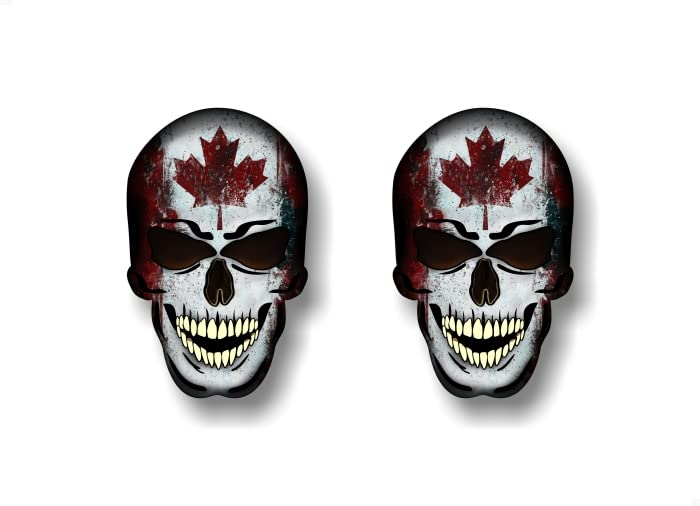 2 Forbidden Skull Series American Decals USA America Flag Vinyl Stickers Racing Race Army Helmet Human Skulls Sticker -Street Legal Decals