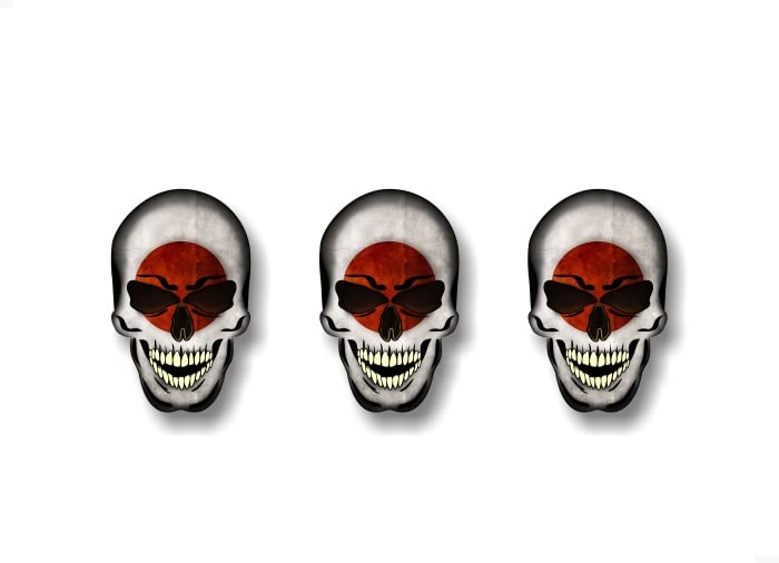 2 Forbidden Skull Series American Decals USA America Flag Vinyl Stickers Racing Race Army Helmet Human Skulls Sticker -Street Legal Decals