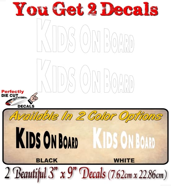 Kids On Board Vinyl Decals Car Safety Stickers Cute Kid Child Onboard Caution Warning Sign Sticker Decal -Street Legal Decals