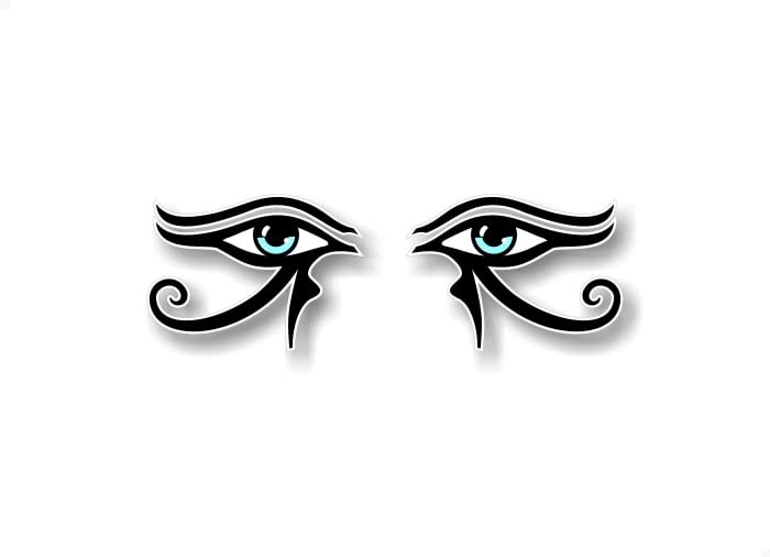 Eyes of RA 9'' Decal Egyption Sun God Ancient Egypt Eye of Horus Amun Vinyl Sticker -Street Legal Decals