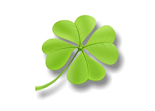 Lucky Four Leaf Clover 5" Decal-Street Legal Decals