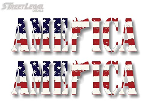 2 America Gun 9" Vinyl Decals Hunting Dog Hunter American Rifle Storage Locker Safe Vinyl Sticker -Street Legal Decals