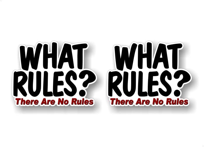 2 What Rules? 5'' Decals 4x4 Offroad Truck Box AWD 4WD Sled Snowmobile Accessories Vinyl Stickers -Street Legal Decals