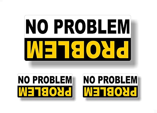 3 Decal Set Problem No Problem Decal 4x4 Offroad Truck Box AWD 4WD Off Road Accessories Vinyl Stickers -Street Legal Decals