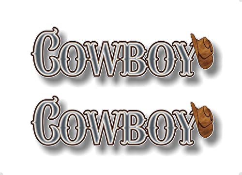 2 Cowgirl or Cowboy 9" Vinyl Decals Cowgirl Hat Girls Pickup Girl Chicks Offroad Truck 4x4 Off Road Vinyl Stickers -Street Legal Decals