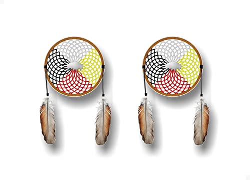 Medicine Wheel Dreamcatcher with Feathers Vinyl Decal – Street