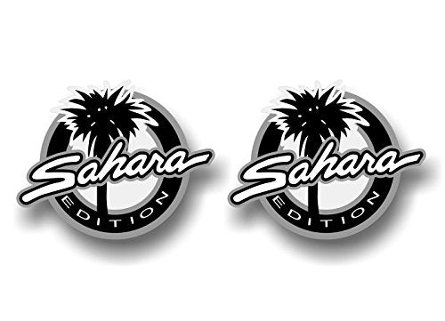 Stickers rond logo Sahara Edition Noir & Blanc pour Jeep