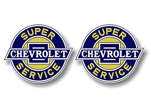 (2) Vintage Super Chevrolet Service Decals-Street Legal Decals