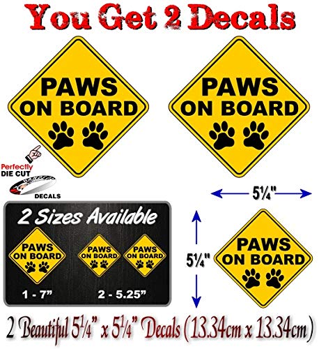 Paws on Board Decals-Street Legal Decals