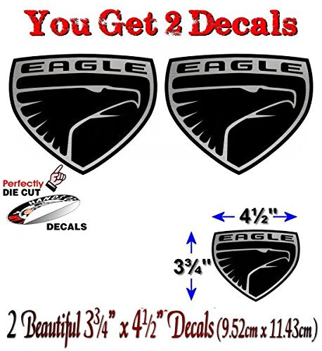(2) AMC Eagle Emblem 4.5" Decals-Street Legal Decals