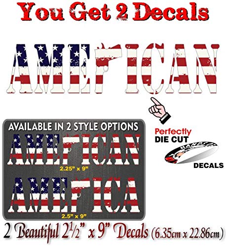 2 America Gun 9" Vinyl Decals Hunting Dog Hunter American Rifle Storage Locker Safe Vinyl Sticker -Street Legal Decals