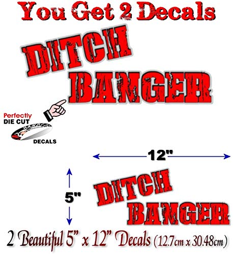 2 Ditch Banger Vinyl Decals Pickup Truck Highboy Offroad Trucks 4x4 Off Road Vinyl Stickers -Street Legal Decals