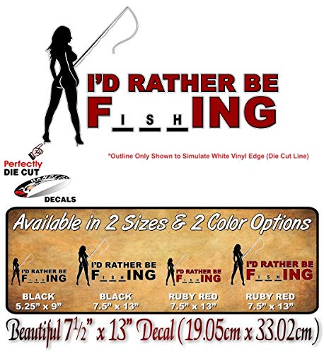 I'd Rather Be F-ING (Fishing) Decal-Street Legal Decals