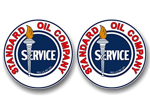 (2) Vintage Standard Oil Service Gasoline Decals-Street Legal Decals