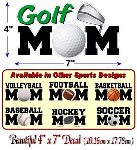 Sports MOM Decal Soccer Football Hockey Volleyball Basketball Baseball Softball Sports Vinyl Sticker -Street Legal Decals