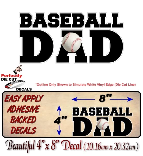 Sports DAD 8'' Decal Soccer Football Hockey Volleyball Basketball Baseball Softball Sports Vinyl Sticker -Street Legal Decals