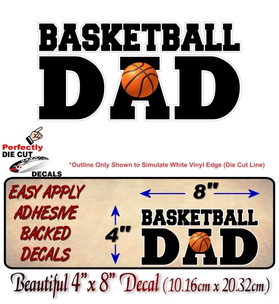 Sports DAD 8'' Decal Soccer Football Hockey Volleyball Basketball Baseball Softball Sports Vinyl Sticker -Street Legal Decals