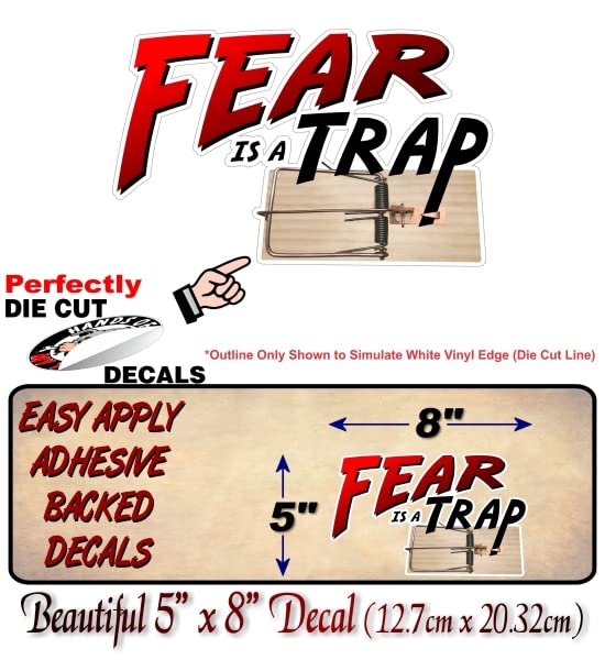 Fear is a Trap 8" Vinyl Decals for Pickup Racing Car SUV Offroad Truck 4x4 Off Road Vinyl Stickers -Street Legal Decals