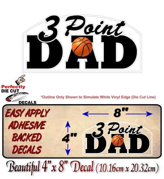 Sports DAD 8'' Decal Soccer Football Hockey Volleyball Basketball Baseball Softball Sports Vinyl Sticker -Street Legal Decals