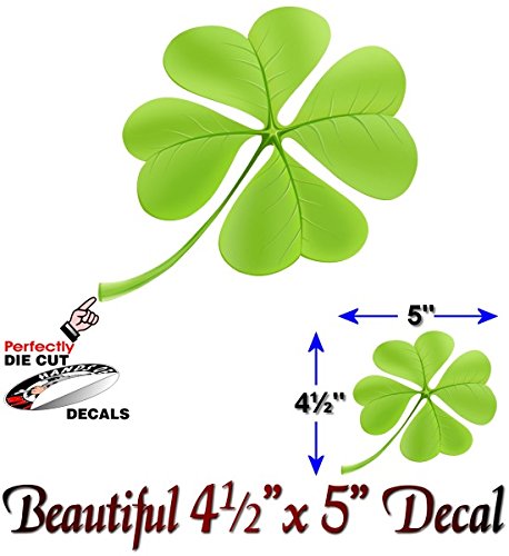 Lucky Four Leaf Clover 5" Decal-Street Legal Decals