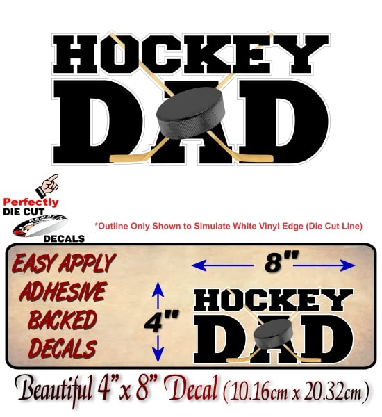 Sports DAD 8'' Decal Soccer Football Hockey Volleyball Basketball Baseball Softball Sports Vinyl Sticker -Street Legal Decals