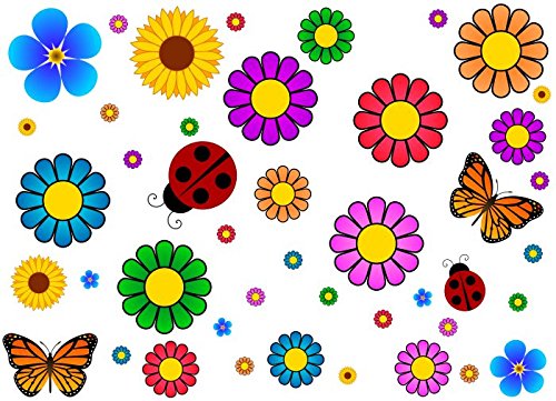 44 Piece Flower Power Decals-Street Legal Decals