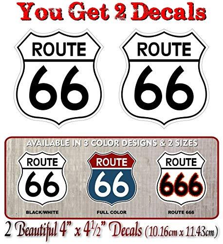 Route 66 Highway US Vinyl Sticker Decal – Water Resistant – Fits Car, Bumper, Window, Or Wall