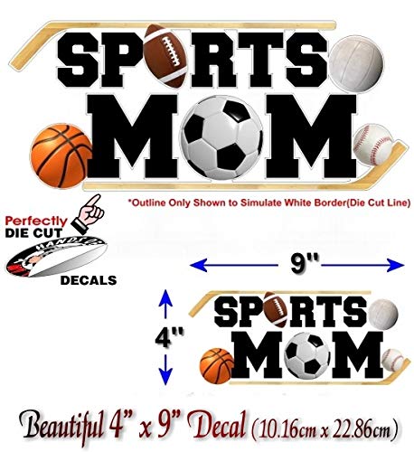 Sports Mom 9" Decal-Street Legal Decals