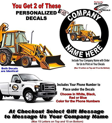 Personalized Backhoe Loader Decals-Street Legal Decals