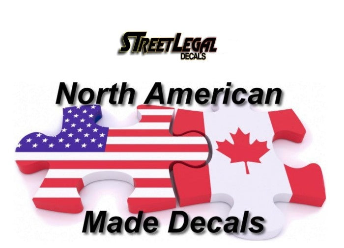 North American Made by Street Legal Decals