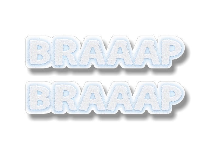 (2) Braaap 9" Decals -Street Legal Decals